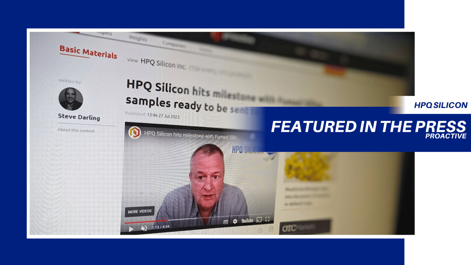 News & Insights — HPQ Silicon
