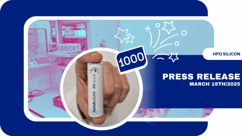 Novacium's Silicon-Anode Batteries Exceed 1,000 Cycles, Outperforming ...